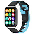 Miniatyrbillede 4 af 5: Silikoneurrem til Xiaomi Smart Band 8 Pro, dobbelt farve udskiftningsurrem Black Blue