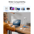 Miniatyrbillede 5 af 5: Optrækkeligt Telefon iwatch Opladerkabel, Opgraderet Multi 3 i 1 USB-oplader til Apple Watch Oplader+Lightning + Type C Kompatibel med iWatch