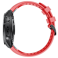 Miniatyrbillede 4 af 5: KALEBOLKLB-TXGJ-001 Til Garmin Fenix 7S / 7S Pro 20mm Silikone Urrem Trapezformede Huller Red