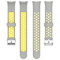 Pikkukuva 2 / 5: Kaksiväriset säädettävät rannekkeet silikoniset rannekkeet Xiaomi Smart Band 8:lle Grey Yellow