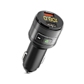 Miniatyrbillede 1 af 5: Automatisk Bluetooth FM Transmitter Trådløs Bluetooth FM Radio QC 3.0 Kfz Sort