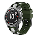 Miniatyrbillede 5 af 5: For Garmin Fenix 7/Descent G1/Epix Gen2 Silikone Urrem Fodboldmønster 22mm TPE Urrem Army Green