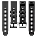Miniatyrbilde 3 av 5: Dot Texture Silikonbånd for Garmin Tactix 7 Pro / Fenix 7x / 6x Pro / 5x Plus, 26mm Dual-color klokkestropp Charcoal Grey Black
