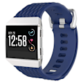 Miniatyrbillede 4 af 4: For Fitbit Ionic Dragon Scale Texture Silikonurrem med Spænde, Størrelse:S(Hvid) S Dark Blue