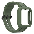 Miniatyrbillede 1 af 5: Passer til Redmi 1/Mi Watch Lite/Redmi 2/Mi Watch2 Lite Monokrom Silikon Integreret Urrem Dark Green