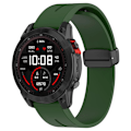 Pikkukuva 4 / 5: Musta solki 22mm silikoniranneke rannekello Garmin Fenix 7/forerunner 965/955/945/935 Army Green
