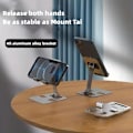 Miniatyrbilde 4 av 5: Nettbrettstativ i aluminiumslegering for skrivebord (Grå)