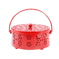 Miniatyrbilde 1 av 4: Mosquito Coil Holder Retro Portable Mosquito Røkelsesbrenner nsect Repellents Box Red