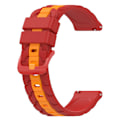 Miniatyrbillede 2 af 4: For Polar Ignite/Ignite 2/Unite 20mm Kædeformet Design Silikone Rem Dobbelt Farve Udskiftning Rem Red Yellow