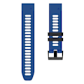 Miniatyrbillede 2 af 4: 26 mm silikone urrem til Garmin Descent Mk2 Midnight Blue White