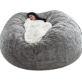 Pikkukuva 1 / 2: Lazy Sofa Bean Bag Keinotekoinen turkis Bean Bag Bean Sohva Light grey 150cm*75cm