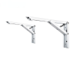 Miniatyrbilde 4 av 4: Rustfritt stål Folding Triangle Bracket Vegg Foldeskillevegg 8inch white