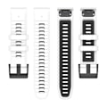 Miniatyrbilde 3 av 4: For Garmin Fenix 7 / Fenix 7 Pro Silikonurrem 22mm Erstatningsremmer Olive Green Black