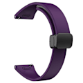 Miniatyrbillede 1 af 5: Silikonebånd til Samsung Galaxy Watch6 / Watch6 Classic / Watch 5 Pro / Watch4 Classic, Magnetisk foldelukkespænde 20mm rem Dark Purple