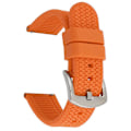 Miniatyrbilde 1 av 4: For Huawei Watch GT 4 46mm/ 4 Pro/ 4 41mm Gummirem for klokke 22mm Erstatningsrem Orange Silver
