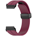 Miniatyrbillede 1 af 3: Til Garmin Fenix 7S / 6S / 5S 20mm urrem med magnetisk spænde silikone urrem Wine Red