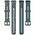 Miniatyrbillede 3 af 5: For Huawei Band 7 Spotted Wrist Band Replacement Silicone Watch Strap Green, Green E Huawei Band 7
