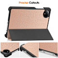 Miniatyrbilde 4 av 5: Etui for Redmi Pad SE 8,7\" datamaskin skall tri-fold hard PC bakdeksel Rose Gold