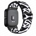 Miniatyrbild 1 av 5: 20mm/22mm Armband för Amazfit Gts 4/2e/3/gts2 Mini/gtr 4/3/pro/gtr2/47mm/stratos Nylon Elastiskt Klockarmband Amazfit Bip Armband Zebra white 20mm