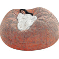 Miniatyrbild 3 av 3: Lazy Sofa Bean Bag Konstgjord päls Bean Bag Bönsoffa orange 150cm*75cm