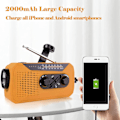 Miniatyrbillede 3 af 5: Nødradio AM/FM/NOAA Vejrradio, med Lommelygte SOS Alarm (Orange)