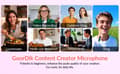 Miniatyrbillede 4 af 5: Trådløs reversmikrofon, mini-lavaliermikrofon til vlog-optagelse Purple