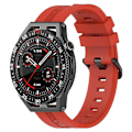Miniatyrbillede 2 af 4: Håndledsremme 20mm Teksturerede Smartwatch-remme til Huawei Watch GT3/Watch GT, Sport Style Udskiftet Håndled Red, Red E Huawei Watch GT3