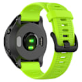 Miniatyrbillede 1 af 5: For Garmin Forerunner 945/ 935 Udskiftning Rem Stål Spænde Tekstureret Silikone Urrem Lime