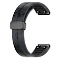 Miniatyrbilde 4 av 5: Svart spenne 22mm kamuflasje armbåndsurrem for Garmin Fenix 7/ Forerunner 965/955/945/935 Camo Grey