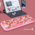 Miniatyrbild 3 av 5: Qwert trådlös tangentbordsmuskombinationer för iPad-surfplattor Telefon Bluetooth 5.0 Tangentbord 100 tangenter