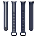 Miniatyrbilde 4 av 5: Myk silikon klokkestropp for Xiaomi Smart Band 8 tofarget justerbar håndleddsstropp med spenne Blue  White