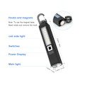 Pikkukuva 3 / 7: Tehokas LED-otsalamppu sensorilla, ladattava USB:n kautta, zoom, vedenpitävä W678 musta
