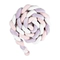 Miniatyrbillede 1 af 5: Sengebeskytterfletning, tremmesengsbeskyttelse 3-strenget fletningsdesign (hvid, lyserød, lyse lilla)