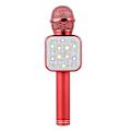 Miniatyrbilde 1 av 5: Bluetooth trådløs mikrofon LED-lys Håndholdt Karaoke ABS lydmikrofon for KTV Red