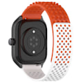 Miniatyrbilde 1 av 5: Silikonklokkearmbånd 20mm Pustende klokkebånd for Garmin Vivoactive 5/garminactive 5/venu Sq 2 Orange White