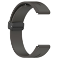 Miniatyrbilde 2 av 5: 20mm magnetisk silikonrem for Samsung Galaxy Watch 6/6 Classic/5/4/huawei Watch Gt 3 42mm, klokkestropp svart spenne Dark Grey
