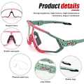 Pikkukuva 4 / 5: Pyöräilylasit Miesten Photochromic Aurinkolasit Naiset Mtb Maastopyörä Polkupyörä color 5