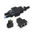 Miniatyrbilde 3 av 3: Rj45 Splitter Adapter 1 til 2 Dobbel Hunn Port Cat 5/Cat 6 Lan Ethernet Socket Splitter Adapter Svart