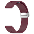 Miniatyrbillede 3 af 5: Silikone 26mm folde spænde urrem til Garmin Fenix 7x/7x Solar/tactix 7 Pro Wine Red