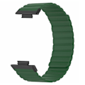 Miniatyrbillede 3 af 3: Magnetisk urrem i silikone - Justerbar rem til Huawei Watch Fit 2 Army Green