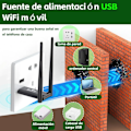 Miniatyrbild 3 av 5: Wi-Fi Förstärkare, Wi-Fi Repeater Extender Point 2.4Ghz 300Mbps (Svart)