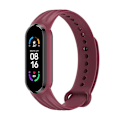 Miniatyrbillede 1 af 4: Silikone urrem til Xiaomi Mi Band 6/5 Wine Red