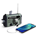 Pikkukuva 1 / 4: Kannettava radio käsikampi Am Fm Noaa Emergency 3-in-1 lukulamppu taskulamppu aurinkolataus 2000mah power matkapuhelimelle