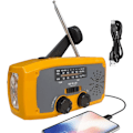 Pikkukuva 1 / 5: Fm/Am/Wb/Noaa Solar-käsikammenellä toimiva sääradio SOS-toiminnolla (oranssi)