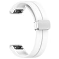 Miniatyrbillede 5 af 5: Silikone 26mm folde spænde urrem til Garmin Fenix 7x/7x Solar/tactix 7 Pro White