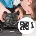 Miniatyrbillede 3 af 3: 2 stk 12cm Usb køleblæser Lydløs blæserkøler med høj luftgennemstrømning til router Bærbar harddisk tv-boks (sort)
