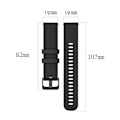 Miniatyrbilde 4 av 4: For Xiaomi Haylou Solar LS01/ID205/Willful SW021 Universal Grid Texture Replacement White, White B Other Smartwatch Model