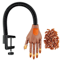 Miniatyrbild 5 av 5: 200 st Nageldisplay Manikyr Tillbehör För Flexibel Nagelträningsövning Handersättning