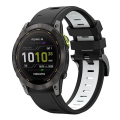 Miniatyrbilde 1 av 5: For Garmin Enduro 2 26mm Tofarget Sports Silikon Klokkebånd HZS Black-White