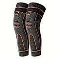 Miniatyrbillede 1 af 5: Elastiske knæbeskyttere benærmer (2 stk. orange, XL)